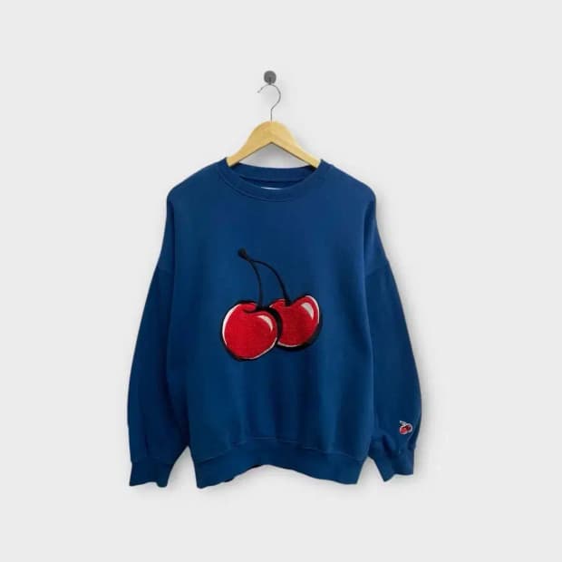 키르시 기모 빅체리 스웨트 셔츠  free