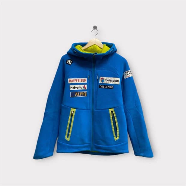 데상트 아우디 스키팀 레플리카 플리스 후드집업 L