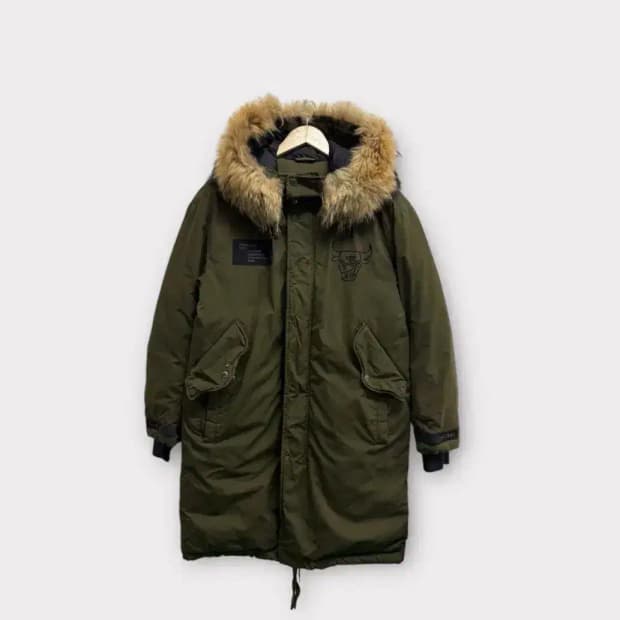 NBA 카키 덕다운 패딩 M