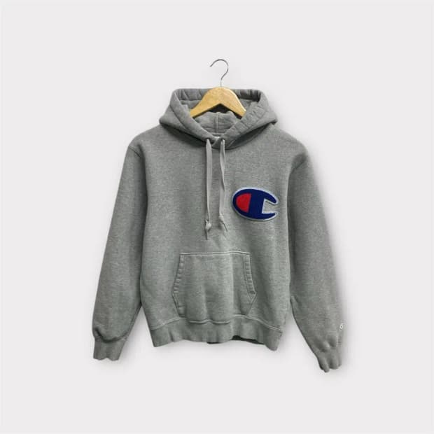 챔피온 빅로고 기모 풀오버 후드티 M