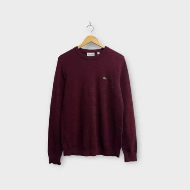 라코스테 와인색 스웨터 M