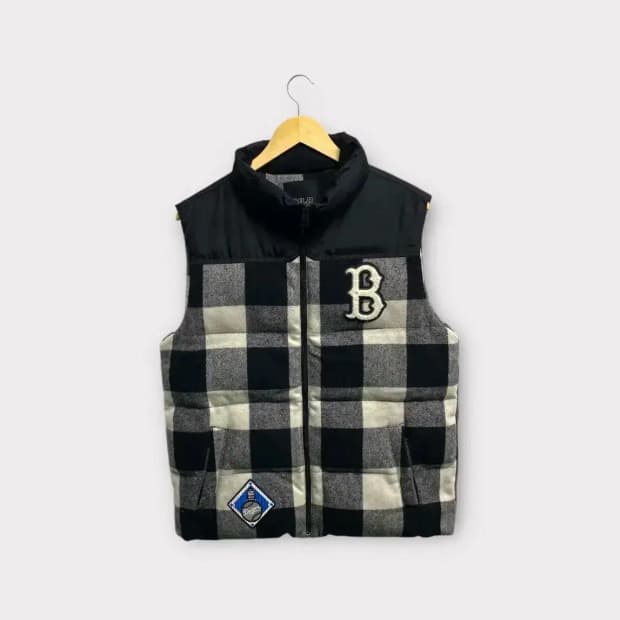 MLB 체커보드 패딩 조끼 L