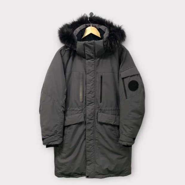 익스페디션 탑텐 라쿤퍼 덕다운 롱패딩 L