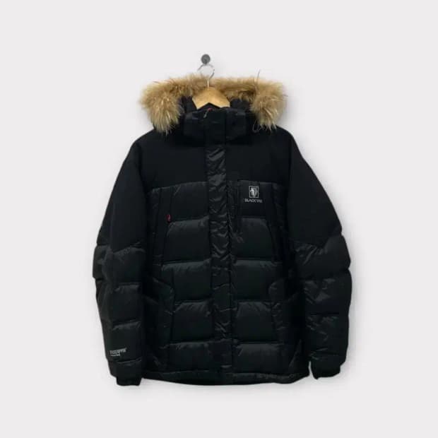 블랙야크 윈드스토퍼 블랙 구스패딩 L