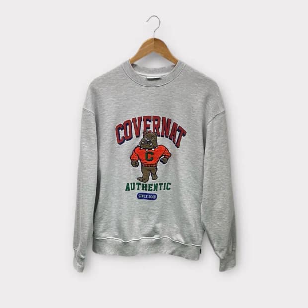 COVERNAT 커버낫 불독 아치 로고 맨투맨 / L