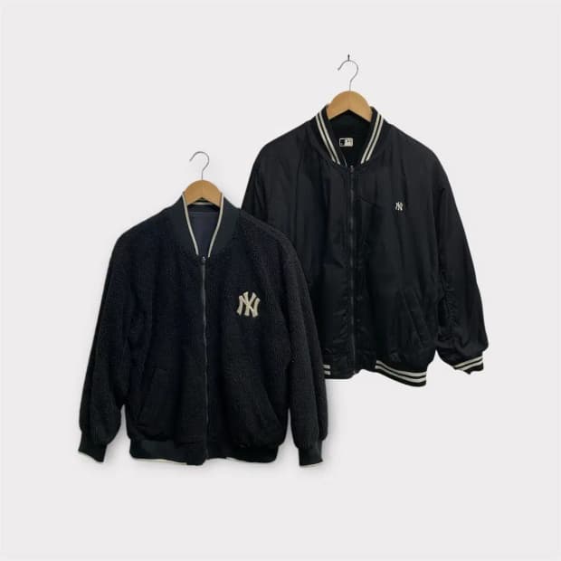 MLB 리버시블 뽀글이 바람막이 점퍼 S-L