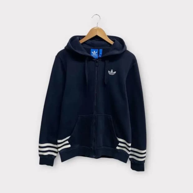 아디다스 파이어버드 트레포일 3선 기모 후드집업 95