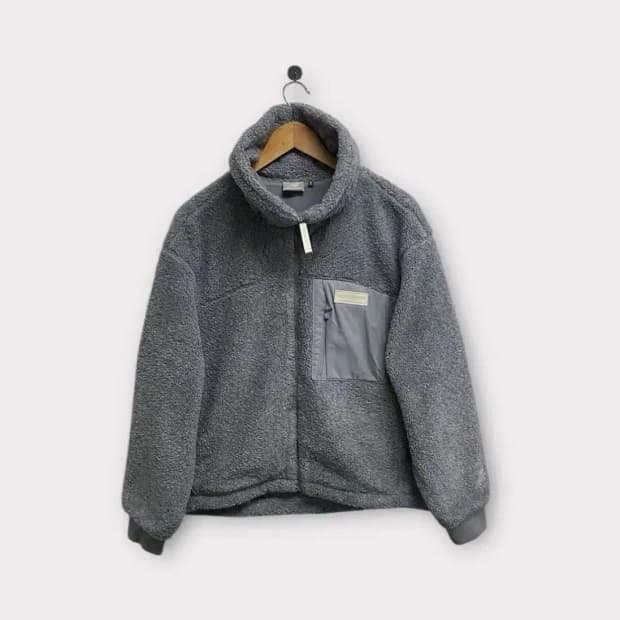 뉴발란스 루즈핏 덤블플리스 볼드넥 집업 M