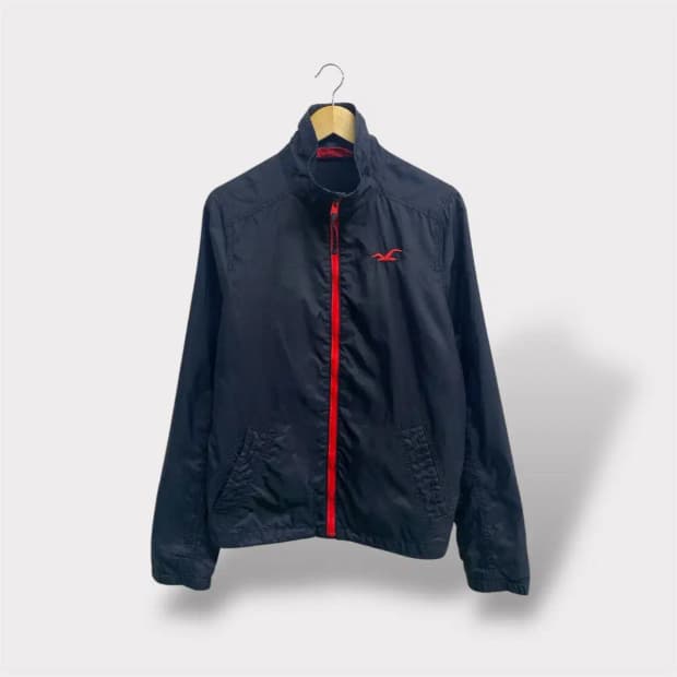 홀리스터 네이비 레드로고 바람막이 M