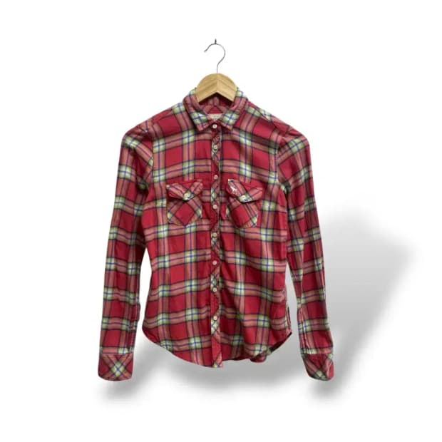 아베크롬비 체크 긴팔셔츠 XS