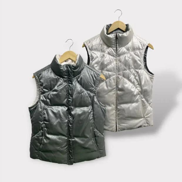 나이키 리버시블 글로시 패딩조끼 S