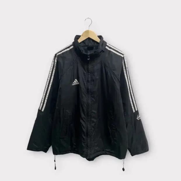 아디다스 블랙 윈드브레이커 L