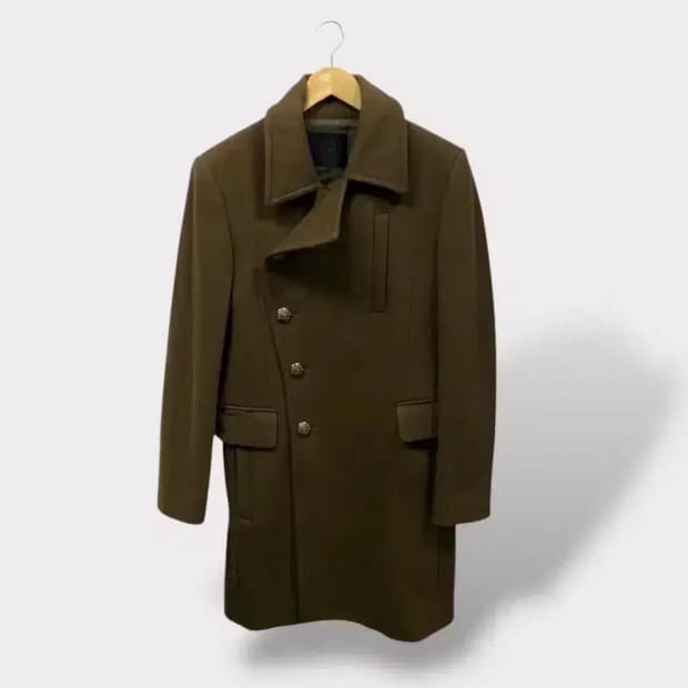 타임옴므 금장 사선 울코트 95