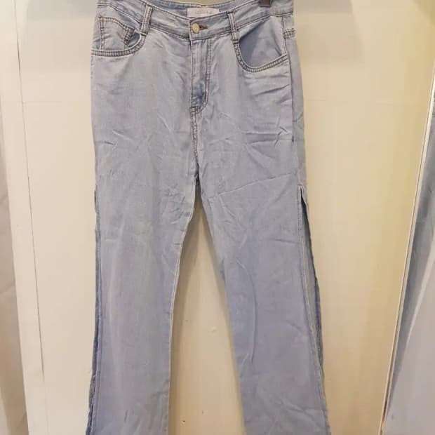 옆트임 연청바지