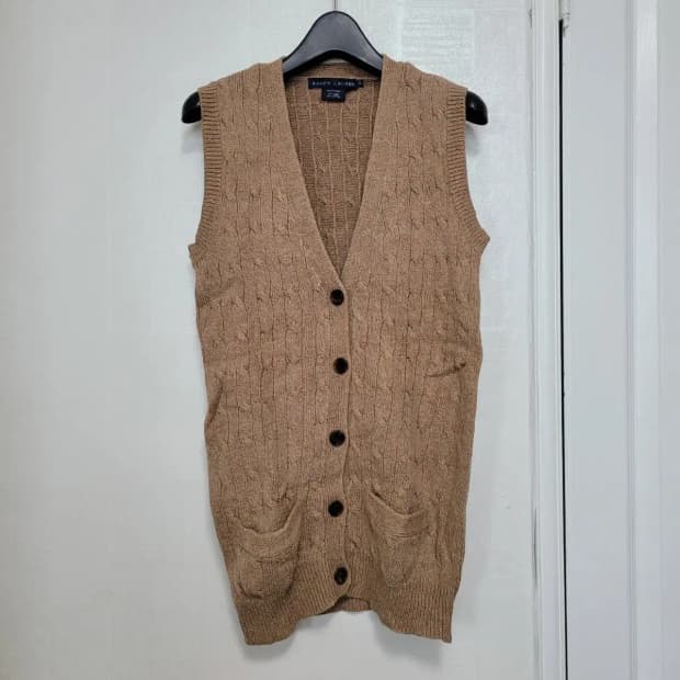 폴로 니트 조끼 