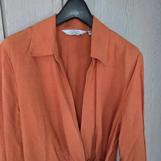 앤아더스토리즈 린넨 맥시 랩원피스