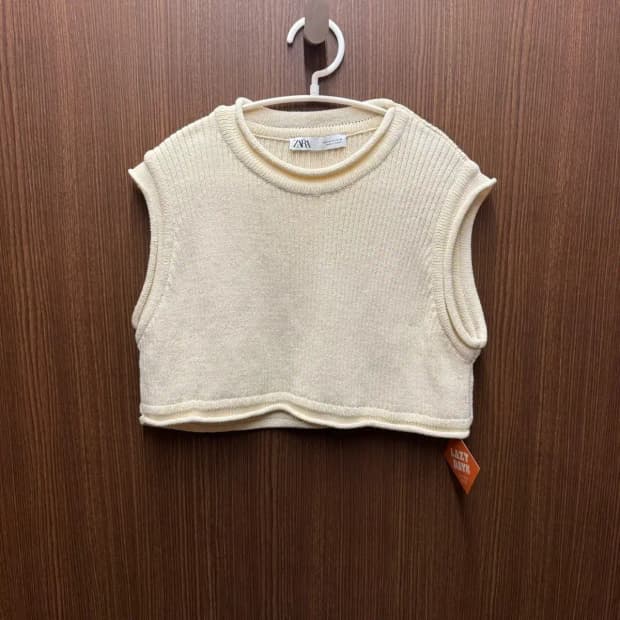 자라 니트 조끼 베스트