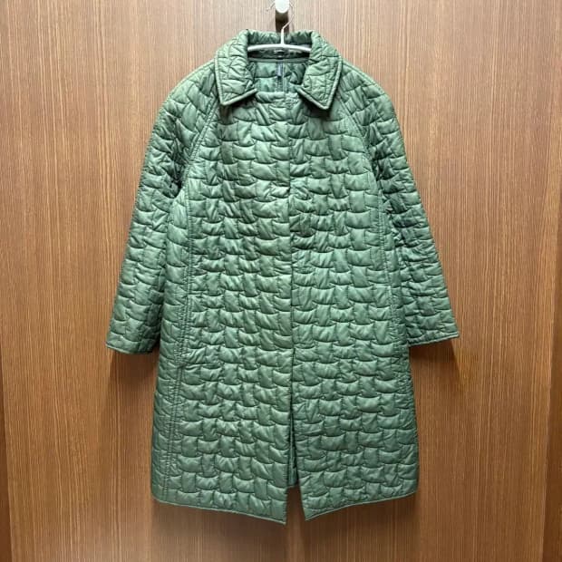 질샌더 네이비 누빔 점퍼 아우터