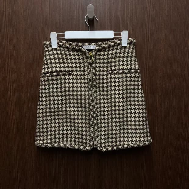 산드로 하운드투스 체크스커트 치마