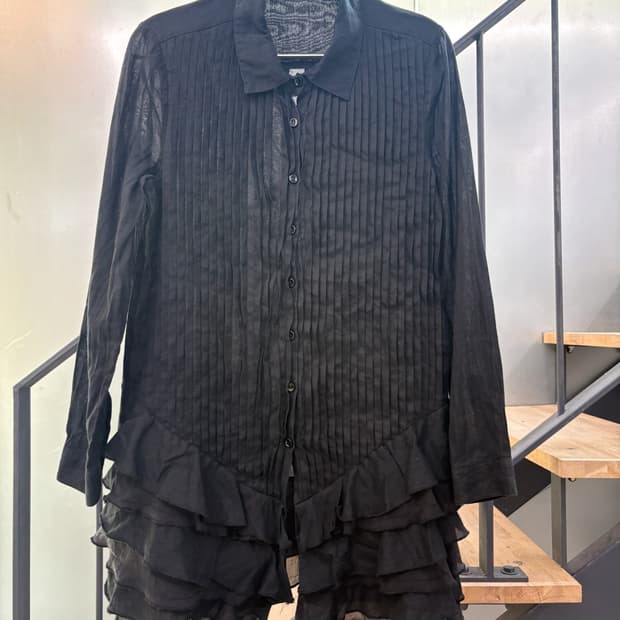 빈티지 롱셔츠 미니 원피스