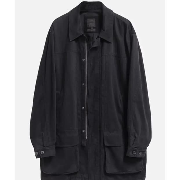 (2/M) 고낙 헤비 코튼 카코트 블랙 새상품