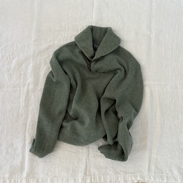  ▫️Polo Shawl Zip Knit