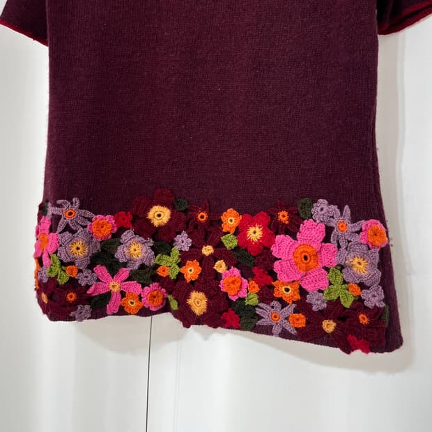 Rene Derby floral trimming knit 