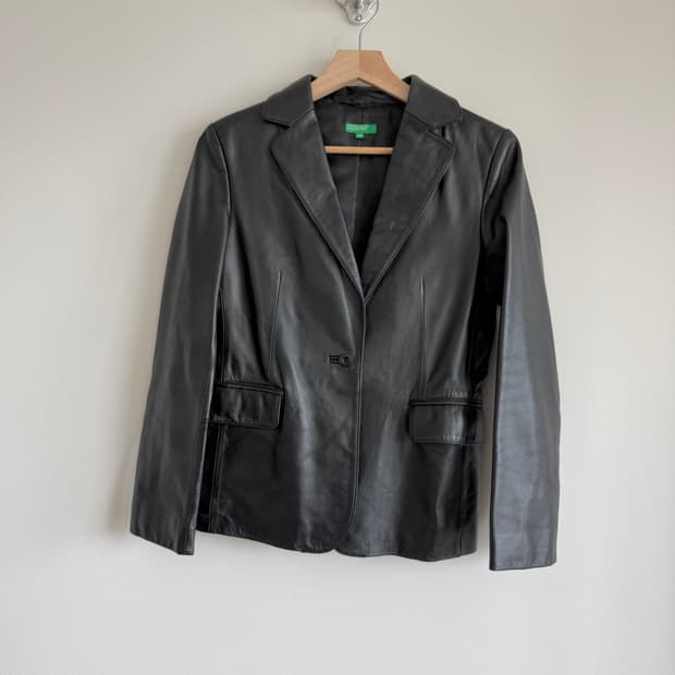 베네통(BENETTON) 램스킨 레더 자켓
