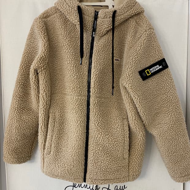 95)내셔널지오그래픽 뽀글이 후리스 풀집업