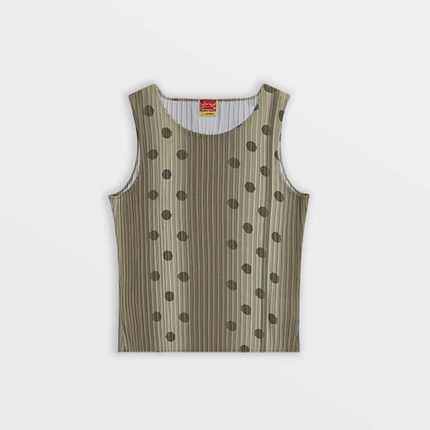 사파리스팟 1/2 S Clef Dot Pleats Sleeveless