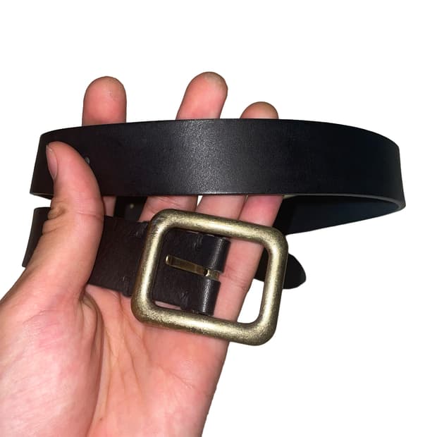 Leather Square Buckle Belt