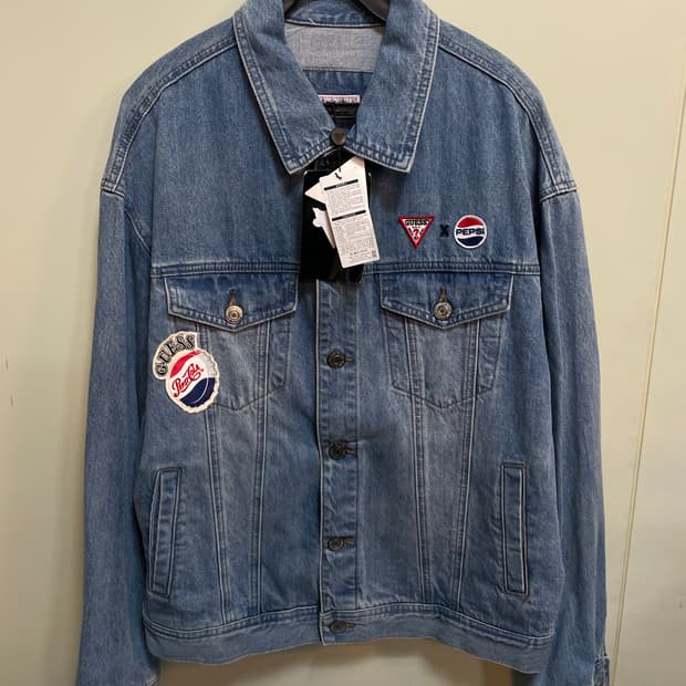 게스x펩시 데님 자켓(새상품)
