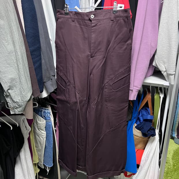 토니웩 버건디 팬츠 30 