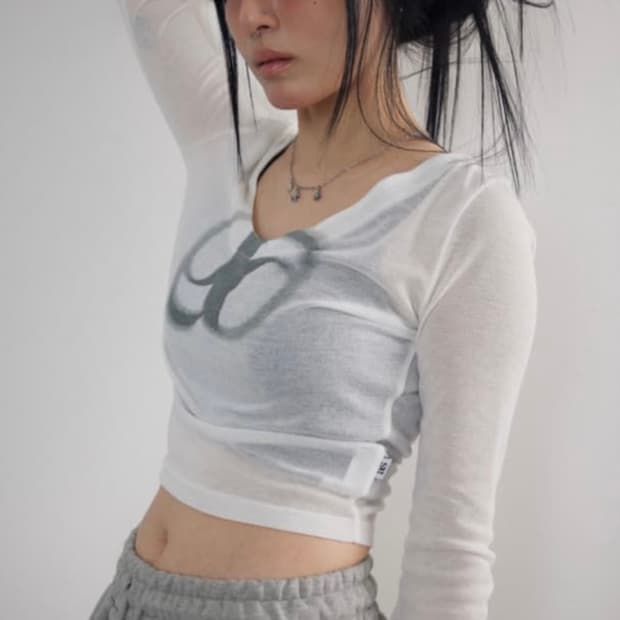 애즈온 시스루 티 화이트