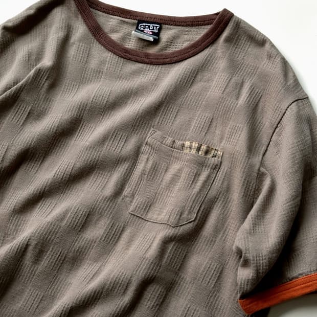Volume cotton desgin ringer tee