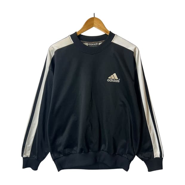 [adidas] 90~00s 아디다스 올드스쿨 빅로고 삼선 맨투맨