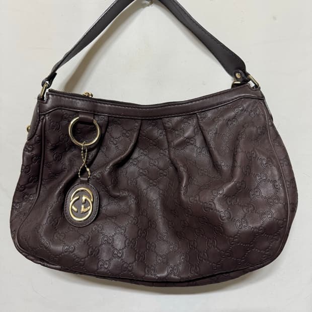 구찌 시마 레더 호보 숄더백