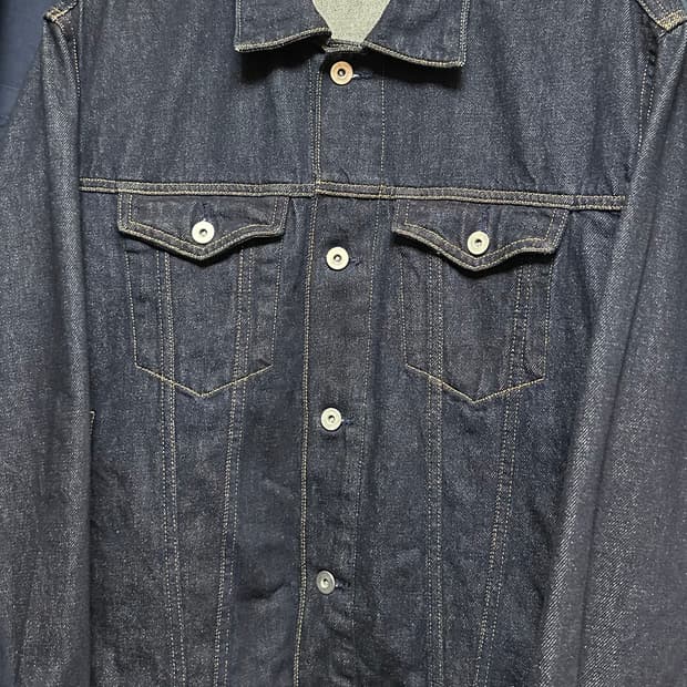 무인양품 케이폭 데님 자켓 블루 L