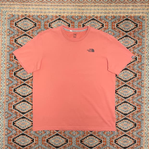 노스페이스 핑크 반팔 티셔츠 남성XL