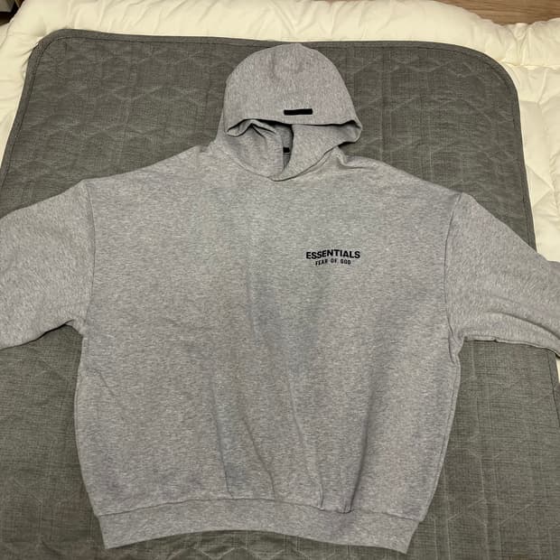 에센셜 Fear Of God 후드티 회색 24FW