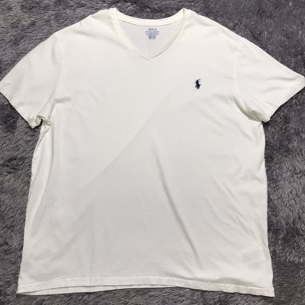 [[XL(실 XX)] 폴로(POLO)랄프로렌 브이넥 반팔티셔츠@395