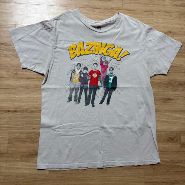 빅뱅이론 BAZINGA 프린팅 티셔츠