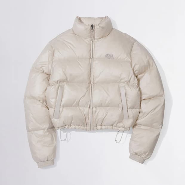 스컬프터 크롭 오리털 푸퍼다운패딩 XS 펄 아이보리