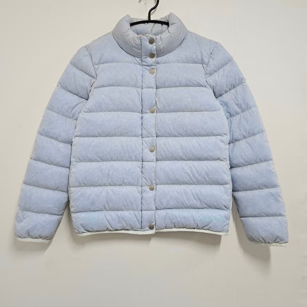 알마니 스카이블루 하늘색 덕다운 경량패딩 85-90