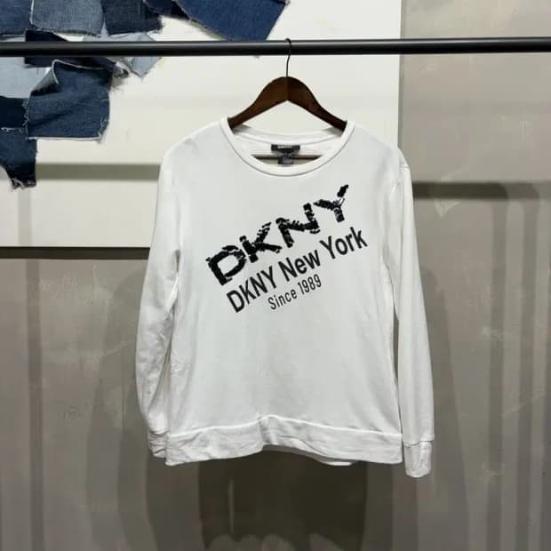 (95) DKNY 여성 캐주얼 프린팅 맨투맨 긴팔 티