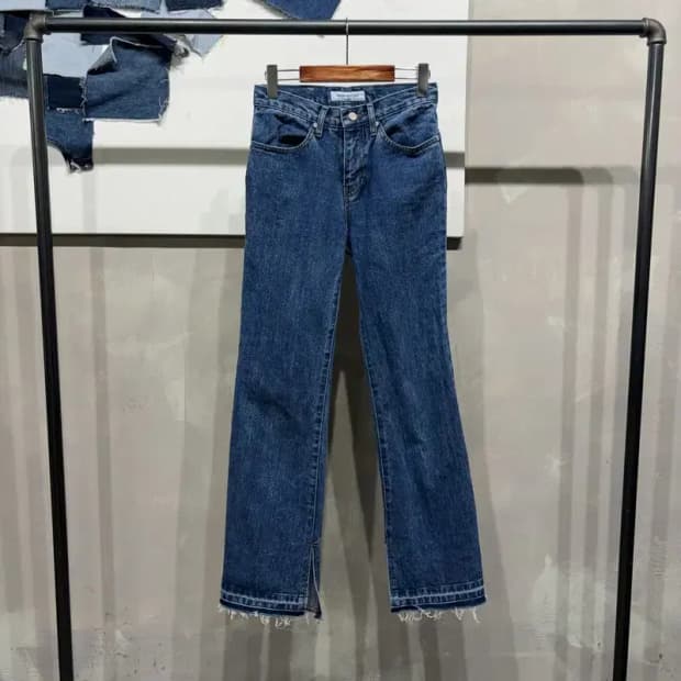 (25인치) 앤더슨벨 여성 스트릿 컷팅 부츠컷 청바지 데님팬츠
