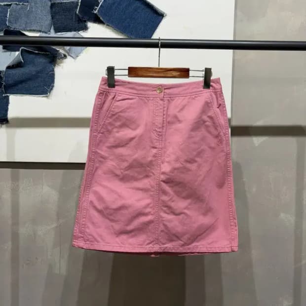 (25인치) 빈폴 여성 캐주얼 핑크 H라인 스커트 치마