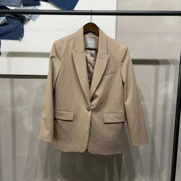 (85) 에잇세컨즈 여성 캐주얼 원버튼 블레이저 자켓