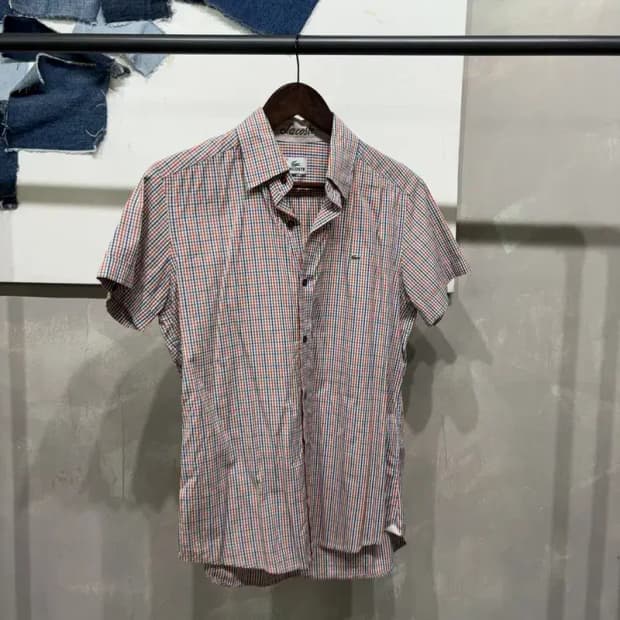 (95) 라코스테 캐주얼 클래식 체크 반팔셔츠 남방