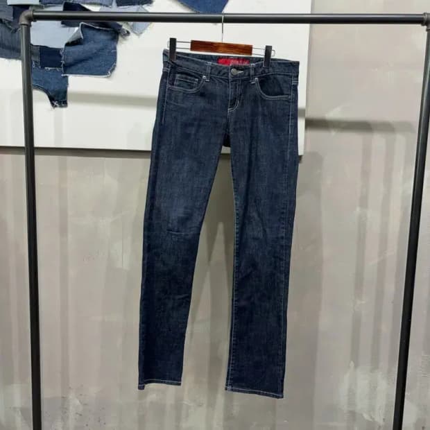 (28인치) 게스 여성 캐주얼 진청바지 데님팬츠